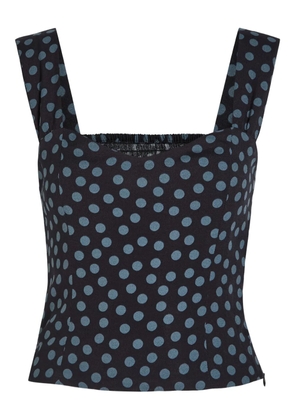 Reformation Hester polka dot strap top - Black