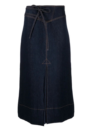 Rejina Pyo Boon organic-cotton denim midi skirt - Blue