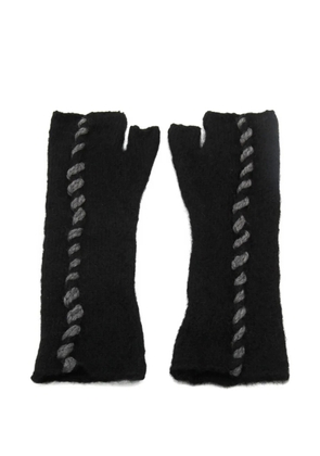 Thom Krom braided fingerless gloves - Black