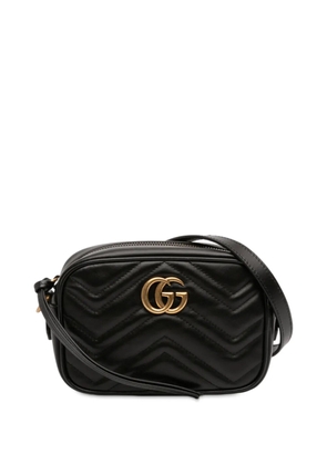 Gucci Pre-Owned 2016-2025 Mini GG Marmont Matelasse Leather crossbody bag - Black