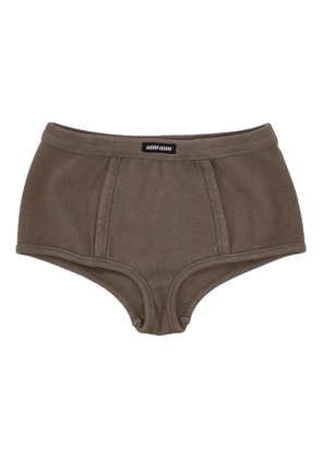 Miu Miu ribbed briefs - Brown