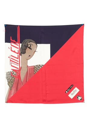 Lanvin graphic-print scarf - Red