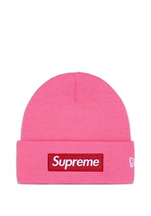 Supreme x New Era® Box logo-detail beanie hat - Pink