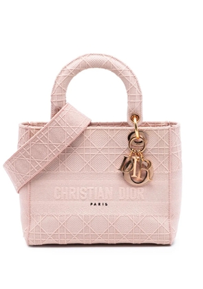 Christian Dior Pre-Owned 2020 Medium Canvas Cannage Lady D Lite satchel - Pink