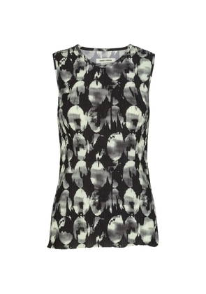 Henrik Vibskov plissé printed top - Black