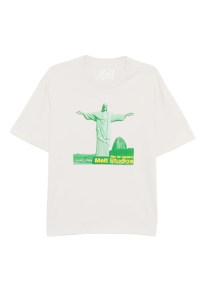 Melt graphic-print T-shirt - Neutrals