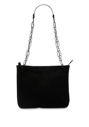 Prada Pre-Owned 2000-2025 Suede Chain shoulder bag - Black