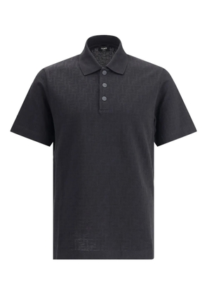FENDI FF-logo polo shirt - Black
