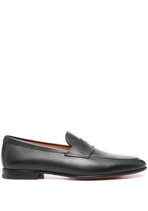 Santoni leather loafers - Black