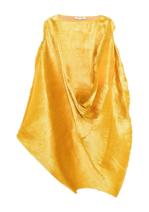 Melitta Baumeister pleated metallic midi dress - Gold