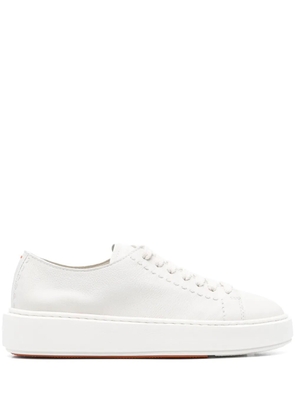 Santoni leather sneakers - White