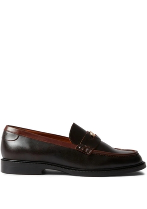 Claudie Pierlot leather penny loafers - Brown
