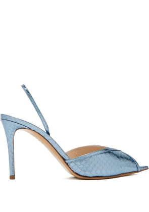 Andrea Wazen Katy peep-toe slingback pumps - Blue