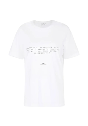 Elisabetta Franchi embroidered logo T-shirt - White