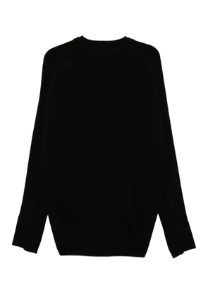 Devoa panelled cotton jumper - Black