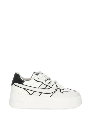 Ash round-toe leather sneakers - White