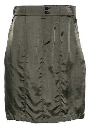Saint Laurent satin pencil mini skirt - Green