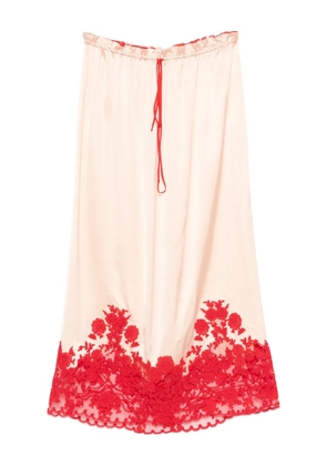 Ermanno Scervino floral-lace midi skirt - Neutrals