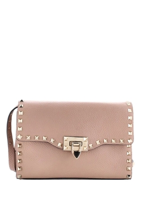 Valentino Garavani Pre-Owned Rockstud Flip Lock Flap Bag Leather Medium crossbody bag - Pink