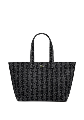 Lacoste Jacquard logo tote bag - Black