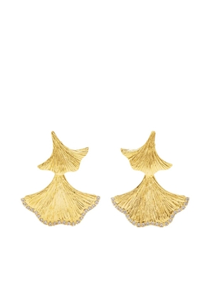 Lynyer Enchanted Flora leaf-embellished earrings - Gold