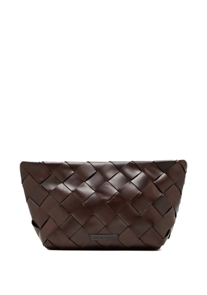 Loeffler Randall Melina woven clutch bag - Brown