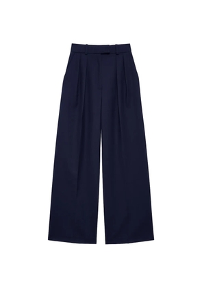 ANINE BING pleated palazzo trousers - Blue