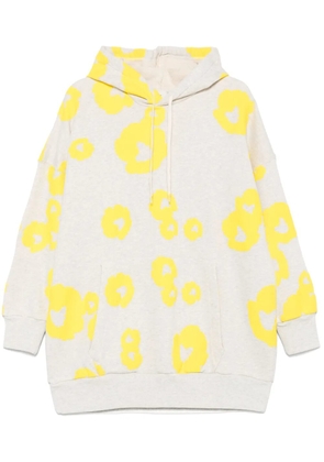 Autry flowers hoodie mini dress - Neutrals