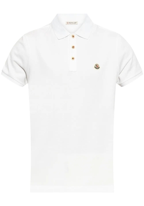 Moncler logo-appliqué polo shirt - White