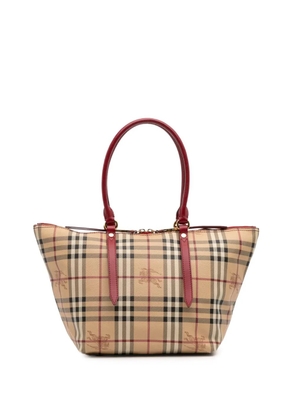 Burberry Pre-Owned 2000-2017 Small Haymarket Check Coated Canvas Salisbury tote bag - Brown