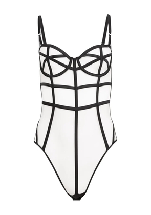 Fleur Du Mal zip-fastening caged bodysuit - Black