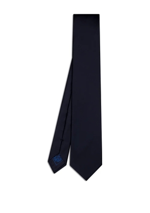 Brioni plain silk tie - Blue