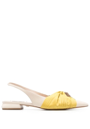 Roberto Cavalli slingback twist-detail pumps - Neutrals
