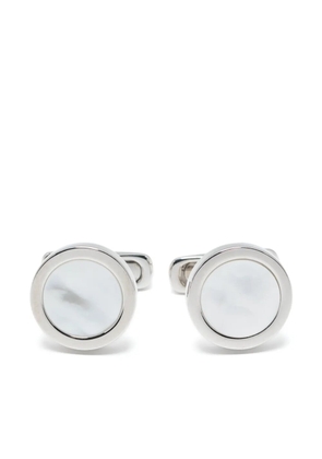 Giorgio Armani engraved-logo cufflinks - White