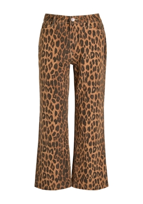 DAMSON MADDER Kenny leopard-print trousers - Brown