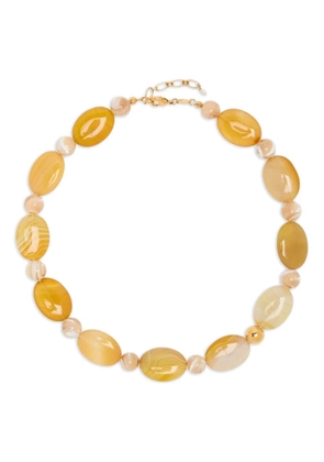 Anni Lu Desert Dreamer oval beaded necklace - Yellow