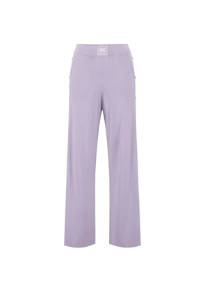 Elisabetta Franchi button-embellishment trousers - Purple