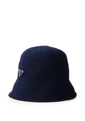 Prada crochet bucket hat - Blue