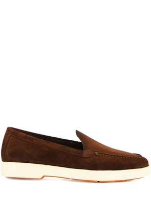 Santoni suede loafers - Brown