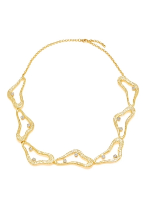 Lynyer Celestial Whispers textured embellished necklace - Gold