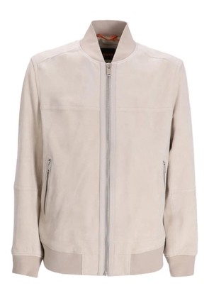 BOSS suede bomber jacket - Neutrals