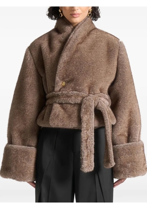 Manière De Voir Albane tie jacket - Brown