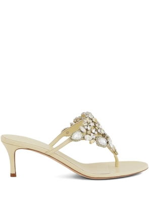 Rabanne crystal-embellished sandals - Neutrals