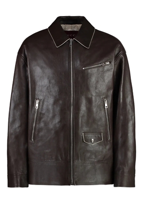 Gucci leather biker jacket - Black