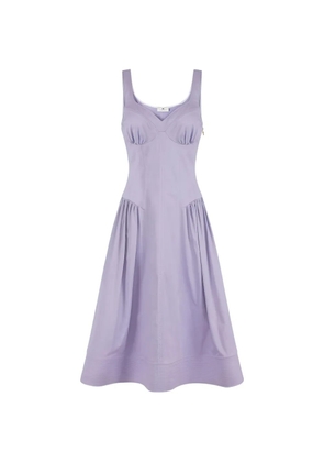 Elisabetta Franchi gathered midi dress - Purple