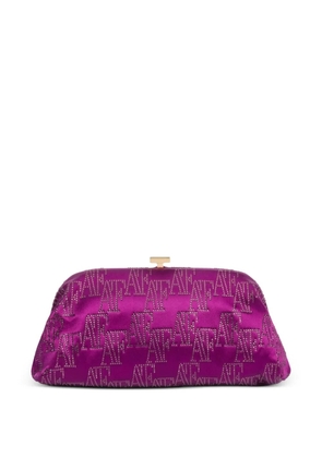 Alberta Ferretti chain embellished clutch bag - Purple