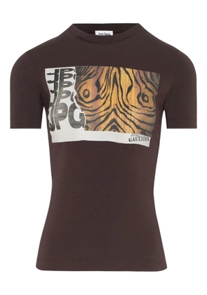 Jean Paul Gaultier printed crew-neck T-shirt - Brown