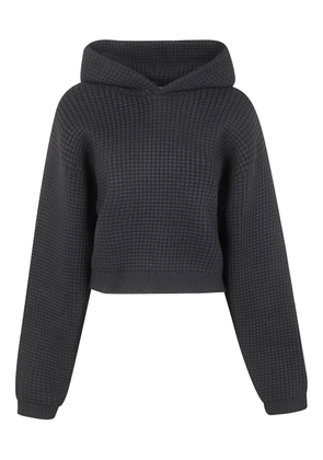 FEAR OF GOD ESSENTIALS waffle hoodie - Black