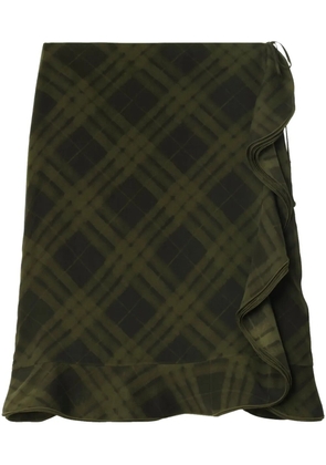 Burberry Check Silk Wrap skirt - Green