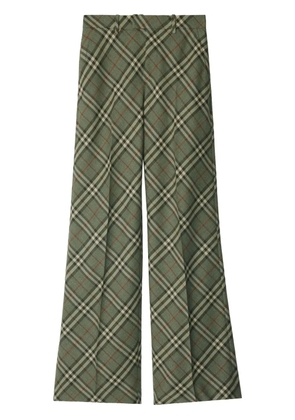 Burberry checked wool tailored trousers - Green